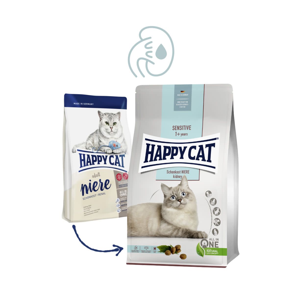 Happy Cat Sensitive Schonkost Niere / Ledviny 4 kg Euroben