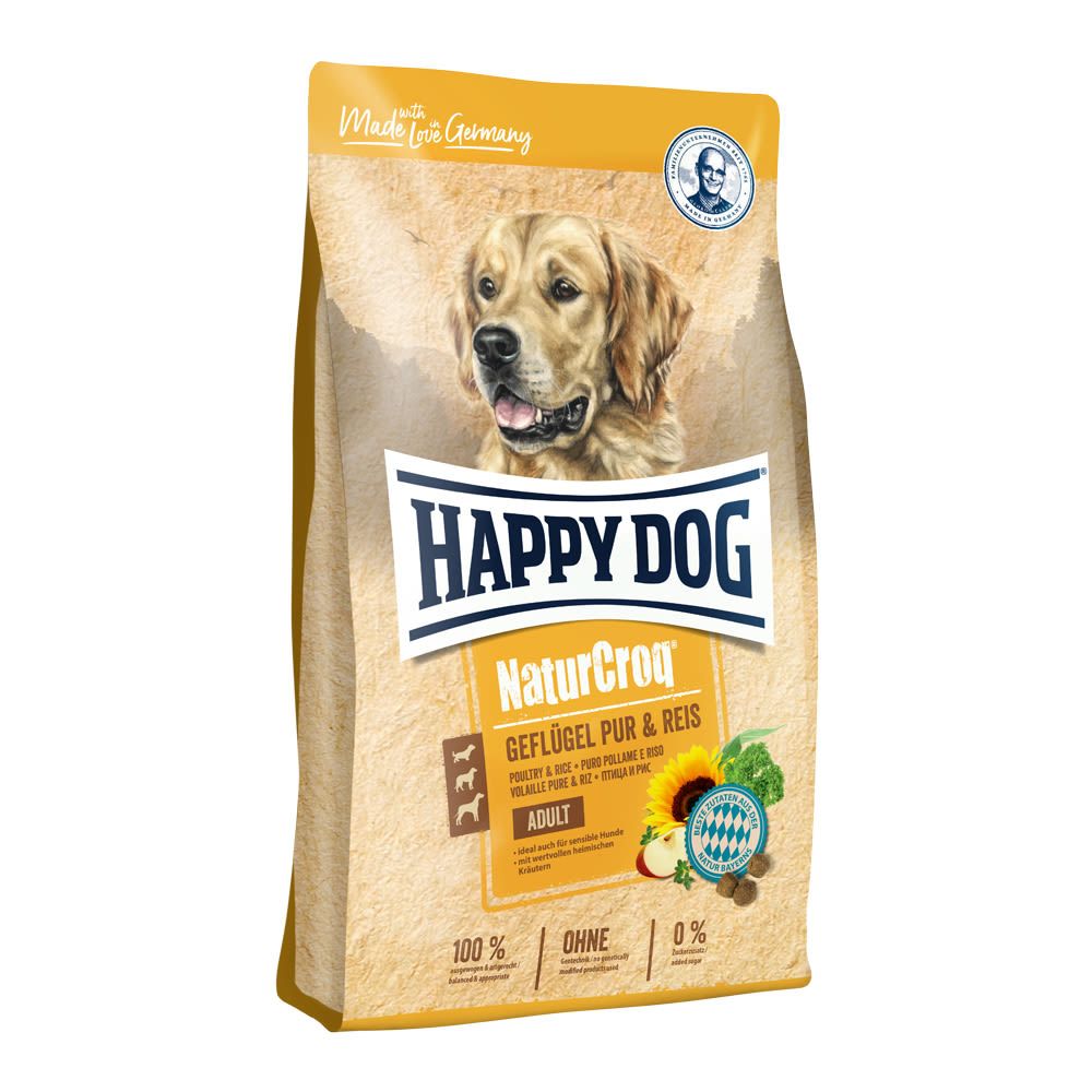 Happy dog NaturCroq GEFLÜGEL PUR & REIS 4 kg Euroben