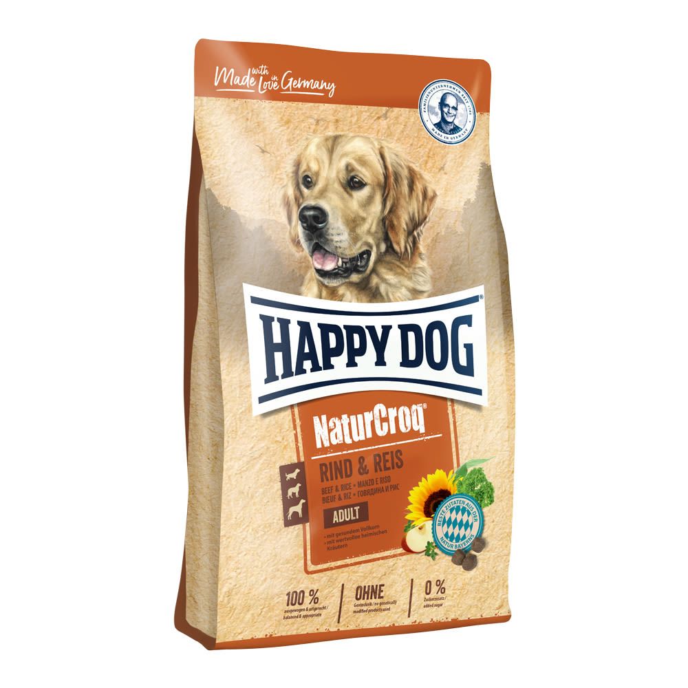 Happy dog NaturCroq RIND & REIS 4 kg Euroben