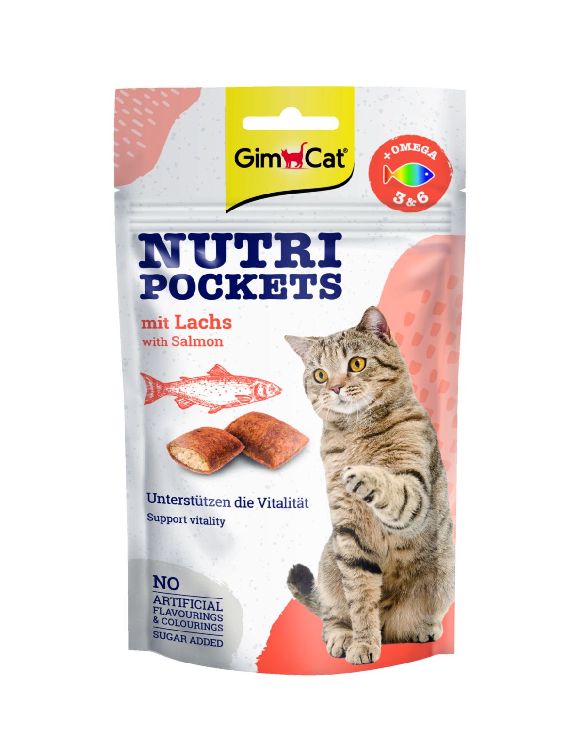 GimCat Nutri Pockets s lososem 60 g Gimborn