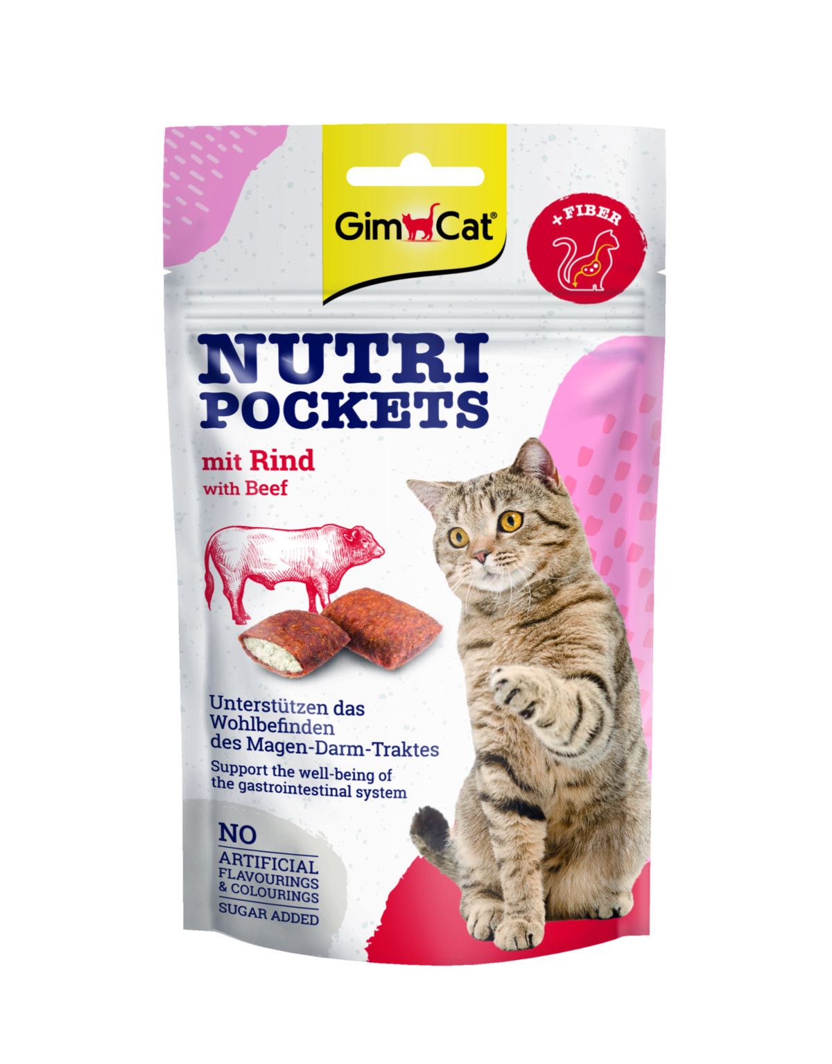 GimCat Nutri Pockets s hovězím 60 g Gimborn