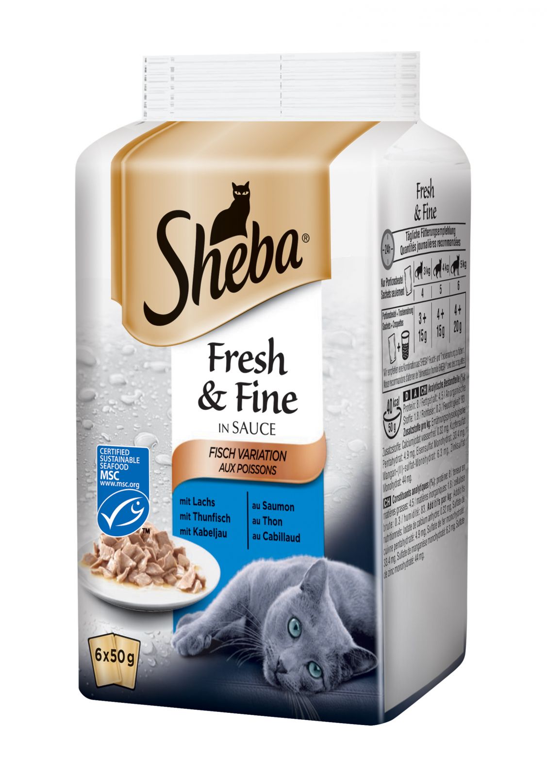 SHEBA Fresh&Fine rybi vyber 6ks 300g MS Sheba