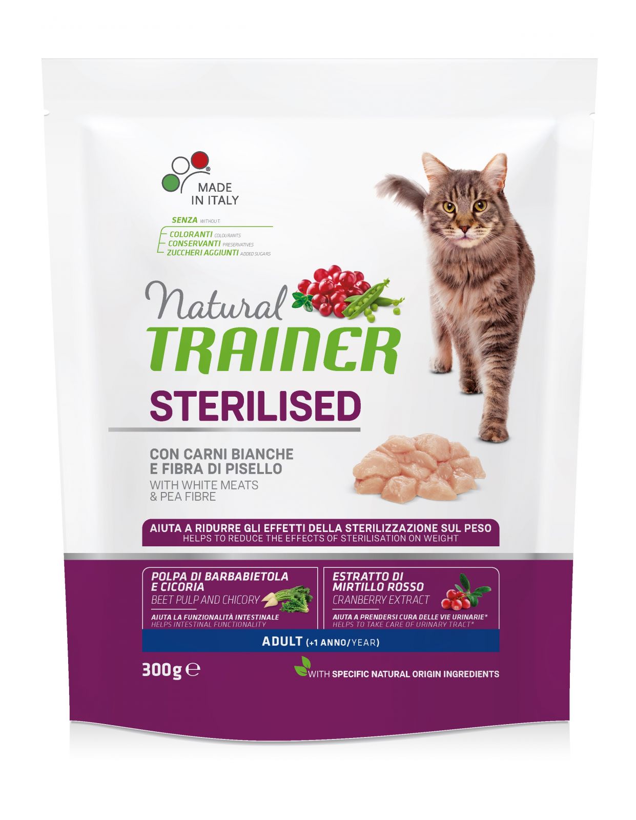 TRAINER Natural Cat Adult Sterilised s drubežím masem 300g Natural Trainer
