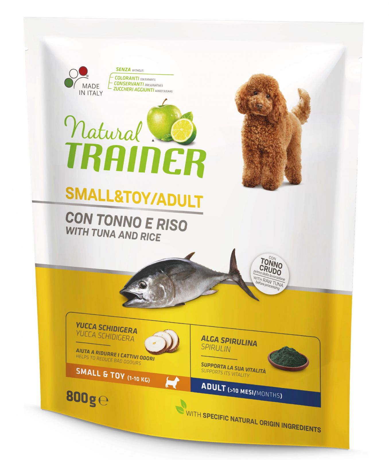 TRAINER Natural Small&Toy Adult Ryba a ryze 800g Natural Trainer