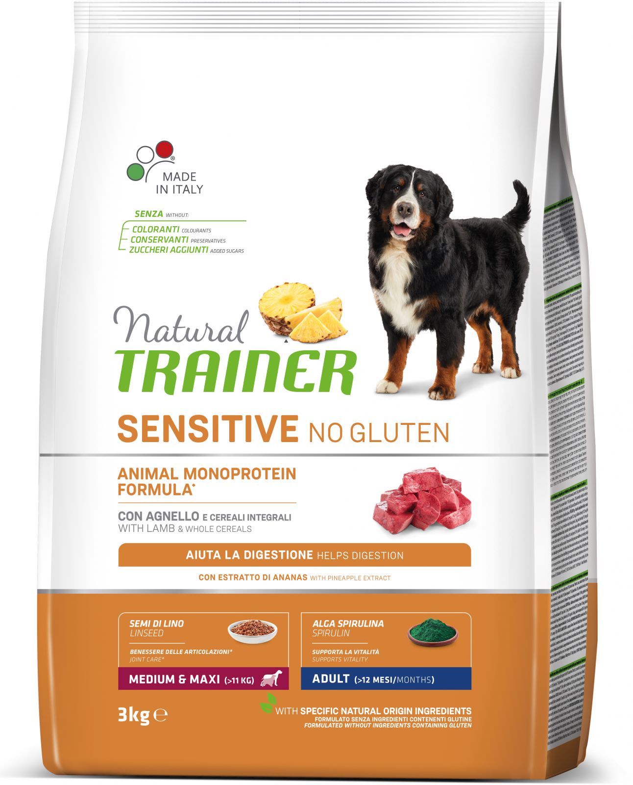 Trainer Natural Sensitive No gluten Adult M/M jehněčí 3kg Natural Trainer