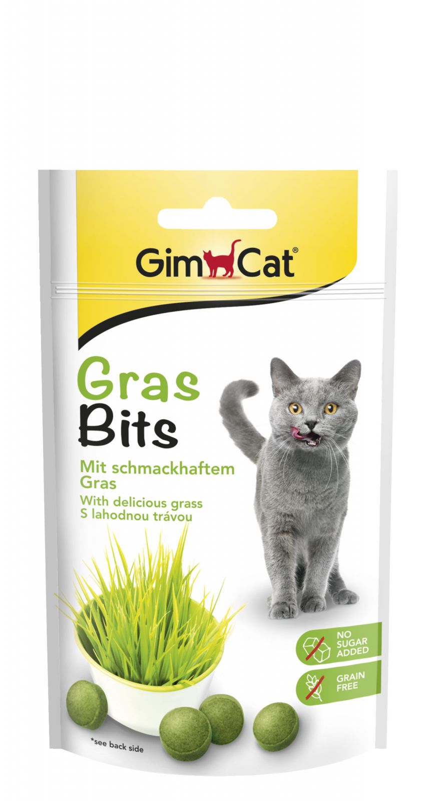 GIMCAT GRAS BITS tabl. s kocici travou 40g Gimborn
