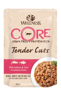 Wellness CORE Tender Cuts with Salmon & Tuna in Savoury Gravy 85G