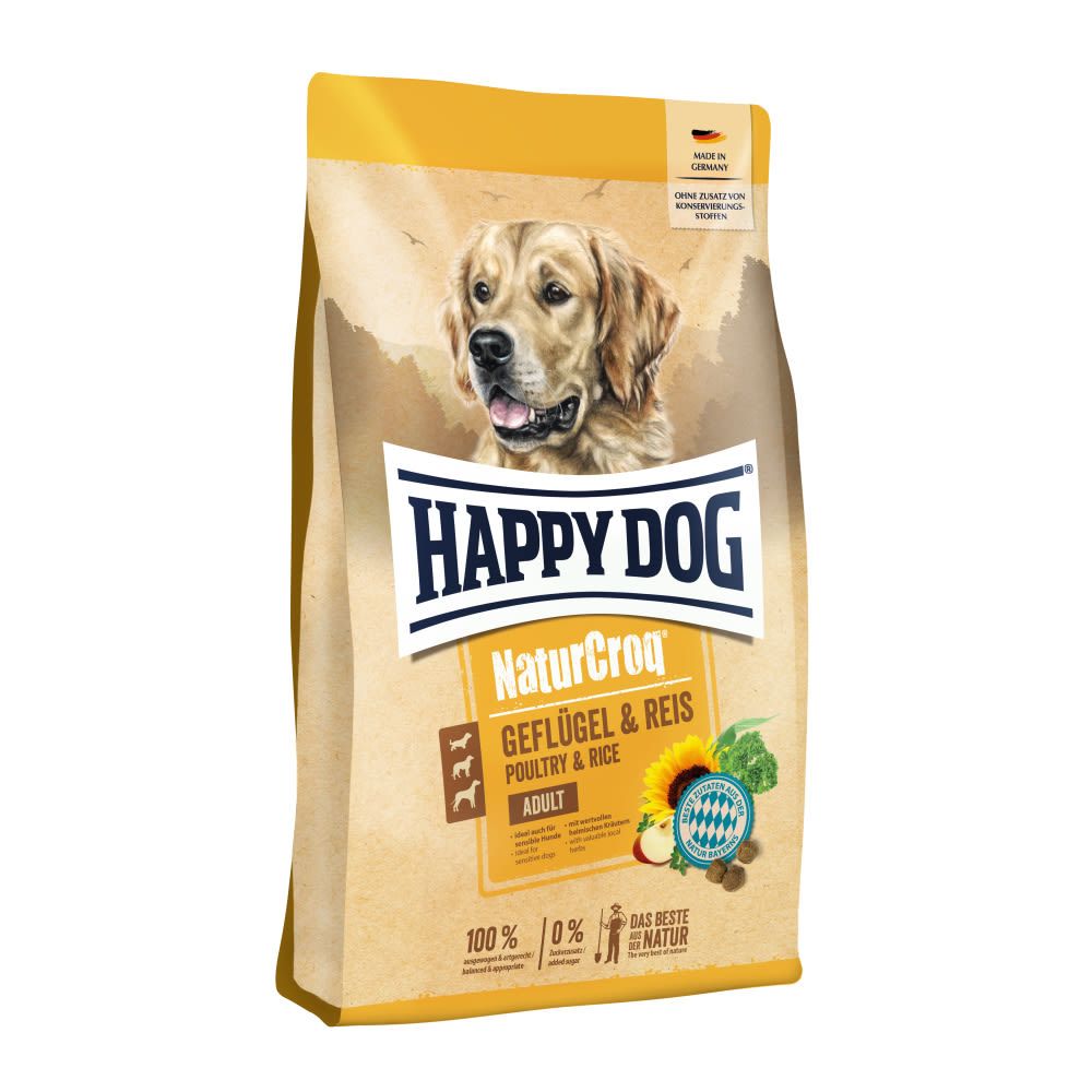 Happy Dog NaturCroq GEFLÜGEL PUR & REIS 11 kg Euroben