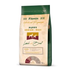 Fitmin dog medium maxi puppy lamb beef 2 x 12 kg