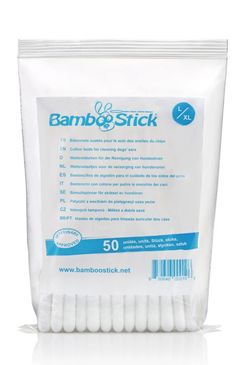Tyčinky vatové BambooStick L/XL pro čišt. uší psů 50ks DING WALL Trading, spol.s.r.o.