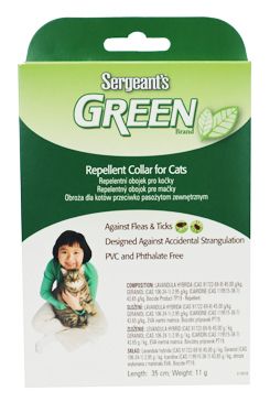 Sergeanťs Green obojek pro kočky 35cm 1ks SERGEANT´S Pet Company