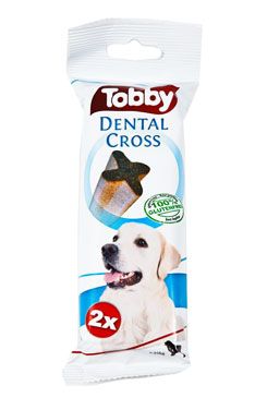 TOBBY pochoutka dentální DENTAL CROSS L 100g 2ks TV PROBBE