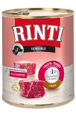 Rinti Dog Sensible konzerva hovězí+rýže 800g Finnern
