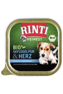 Rinti Dog BIO vanička drůbeží srdíčka 150g Finnern