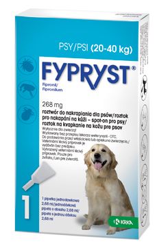 Fypryst Spot-on Dog L sol 1x2,68ml (20-40kg) KRKA
