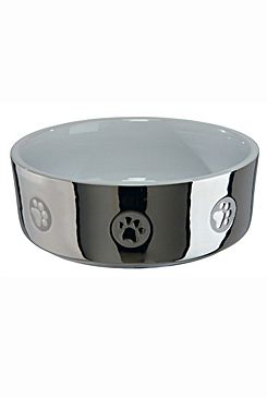 Miska keramická pes stříbrná s tlapkou 0,3l 12cm TR Trixie GmbH a Co.KG