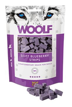 WOOLF pochoutka soft blueberry strips 100g WOOLF Snack
