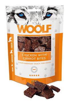 WOOLF pochoutka chicken with carrot bites 100g WOOLF Snack