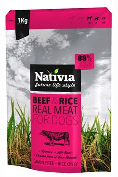 Nativia Real Meat Beef&Rice 1kg Nativia s.r.o.