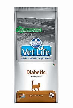 Vet Life Natural CAT Diabetic 2kg Farmina Pet Foods - Vet Life