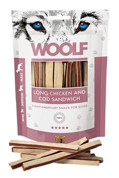 WOOLF pochoutka soft chicken and cod sandwich lon 100g WOOLF Snack