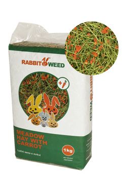Seno luční s mrkví RabbitWeed 1kg 40 l Rabbit&Weed s.r.o.
