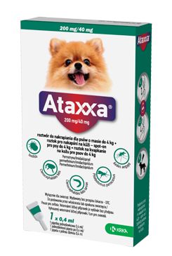 Ataxxa Spot-on Dog S 200mg/40mg 1x0,4ml KRKA