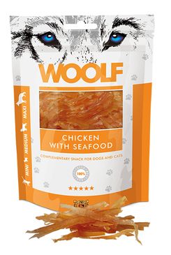 WOOLF pochoutka chicken with seafood 100g WOOLF Snack