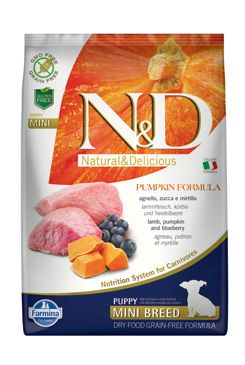 N&D Pumpkin DOG Puppy Mini Lamb & Blueberry 7kg Farmina Pet Foods - N&D