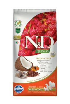 N&D Quinoa DOG Skin & Coat Herring & Coconut 7kg Farmina Pet Foods - N&D