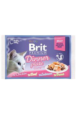 Brit Premium Cat D Fillets in Jelly Dinner Plate 340g VAFO Praha s.r.o.