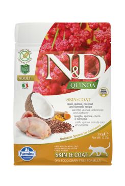 N&D Quinoa CAT Skin & Coat Quail & Coconut 300g Farmina Pet Foods - N&D