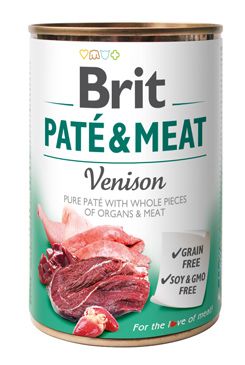 Brit Dog konz Paté & Meat Venison 400g VAFO Carnilove Praha s.r.o.