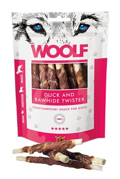WOOLF pochoutka Duck&Rawhide twister 100g WOOLF Snack
