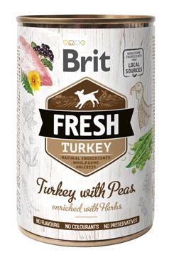 Brit Fresh Dog konz Turkey with Peas 400g VAFO Brit Fresh Praha s.r.o.