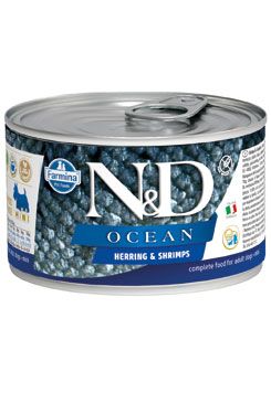 N&D DOG OCEAN Adult Herring & Shrimps Mini 140g Farmina Pet Foods - N&D konzervy