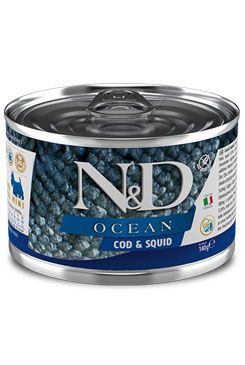 N&D DOG OCEAN Adult Codfish & Squid Mini 140g Farmina Pet Foods - N&D konzervy