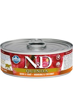 N&D CAT QUINOA Adult Herring & Coconut 80g Farmina Pet Foods - N&D konzervy