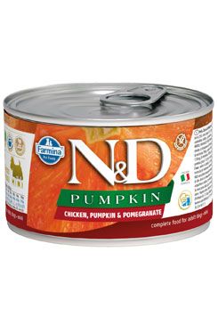 N&D DOG PUMPKIN Adult Chicken & Pomegranate Mini 140g Farmina Pet Foods - N&D konzervy