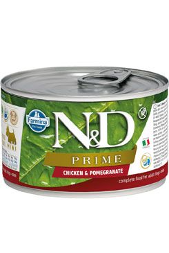 N&D DOG PRIME Adult Chicken & Pomegranate Mini 140g Farmina Pet Foods - N&D konzervy