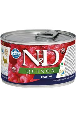 N&D DOG QUINOA Adult Digestion Lamb & Fennel Mini 140g Farmina Pet Foods - N&D konzervy
