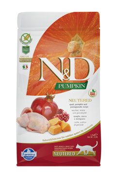 N&D Pumpkin CAT Neutered Quail & Pomegranate 5kg Farmina Pet Foods - N&D
