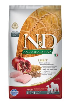 N&D LG DOG Light M/L Chicken&Pomegranate 2,5kg Farmina Pet Foods - N&D