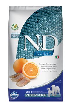 N&D OCEAN DOG Adult M/L Herring & Orange 2,5kg Farmina Pet Foods - N&D