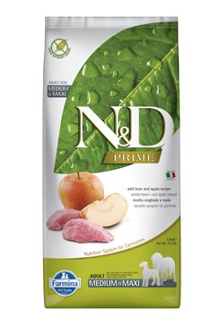 N&D PRIME DOG Adult M/L Boar & Apple 12kg Farmina Pet Foods - N&D