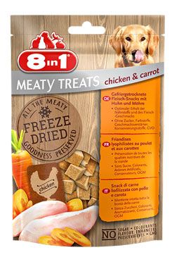 Pochoutka 8in1 Meaty Treats FD Chicken/Carrots 50g 8 in 1 Pet Products GmbH