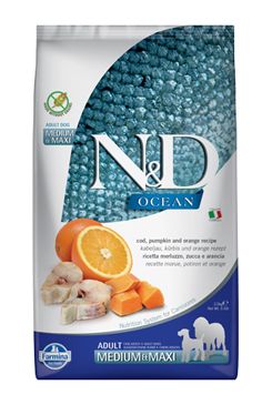 N&D OCEAN DOG Adult M/L Codfish&Pumpkin & Orange 2,5kg Farmina Pet Foods - N&D