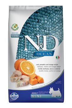 N&D OCEAN DOG Adult Mini Codfish&Pumpkin&Orange 2,5kg Farmina Pet Foods - N&D