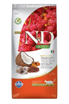 N&D Quinoa CAT Skin & Coat Herring & Coconut 5kg Farmina Pet Foods - N&D