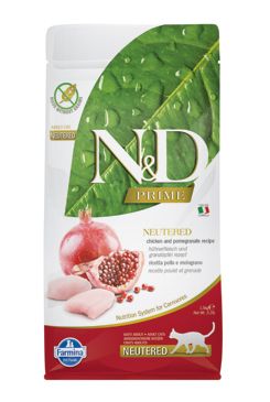 N&D PRIME CAT Neutered Chicken&Pomegranate 10kg Farmina Pet Foods - N&D